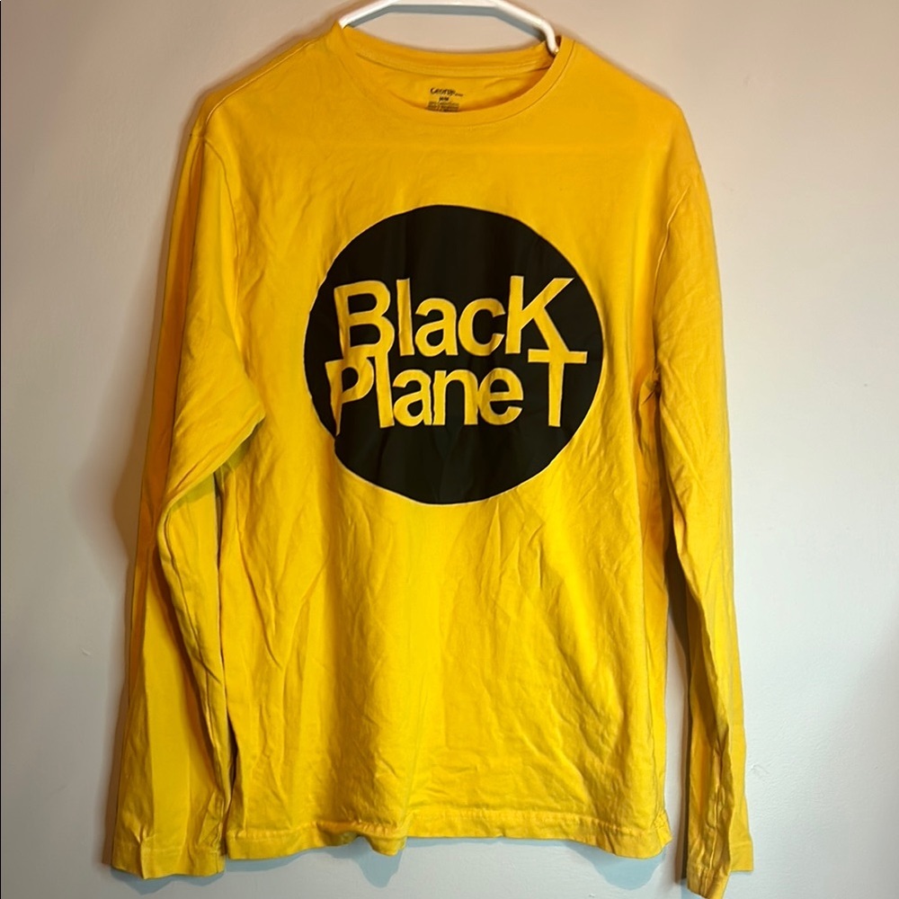 Yellow Long Sleeve Shirt with Black Planet Logo